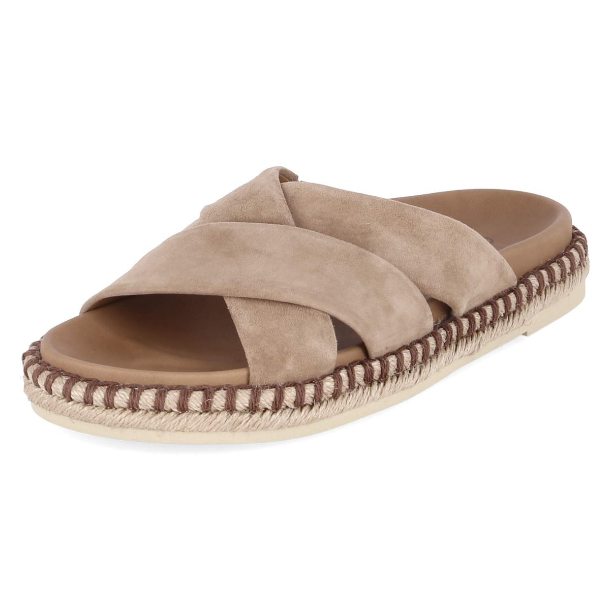 Espadrille-Pantoletten  Braun