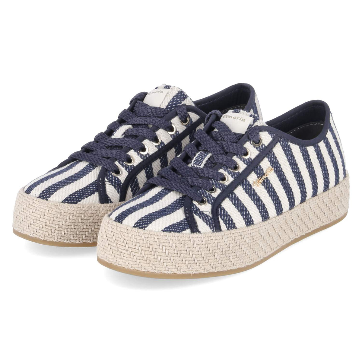 Schnür-Espadrilles  Blau