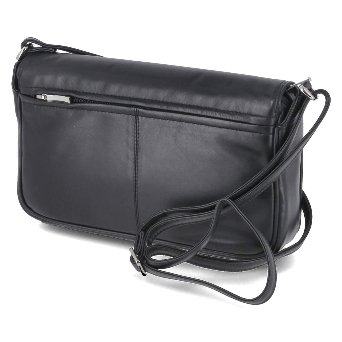 Überschlagtasche  Schwarz