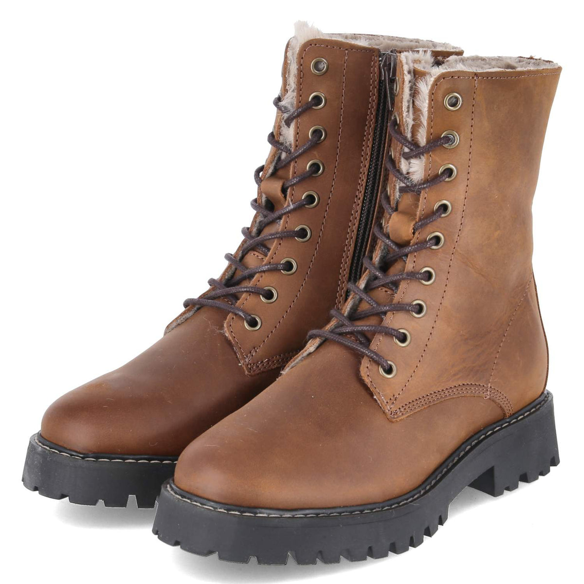 Schnürstiefel  Braun