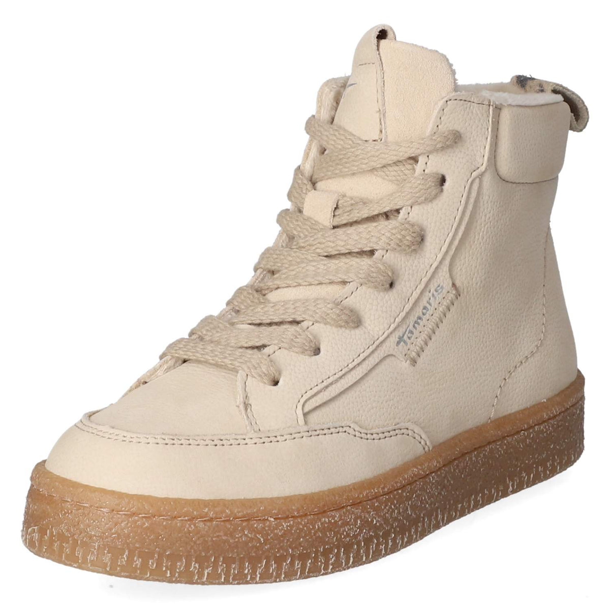 Schnürstiefeletten  Beige
