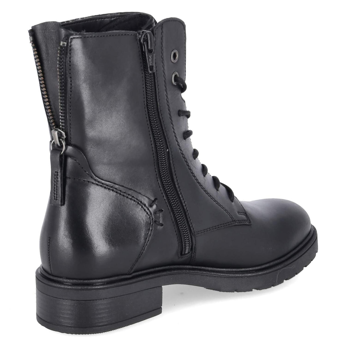 Schnüstiefeletten  Schwarz