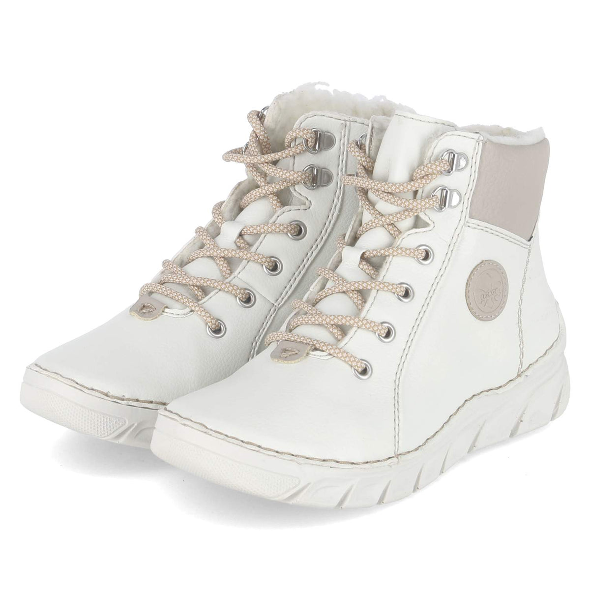 Schnürstiefeletten  Weiß