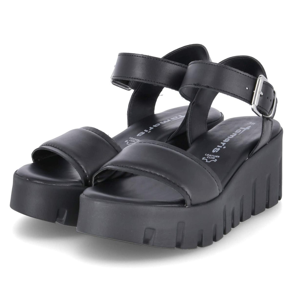 Plateausandalen  Schwarz