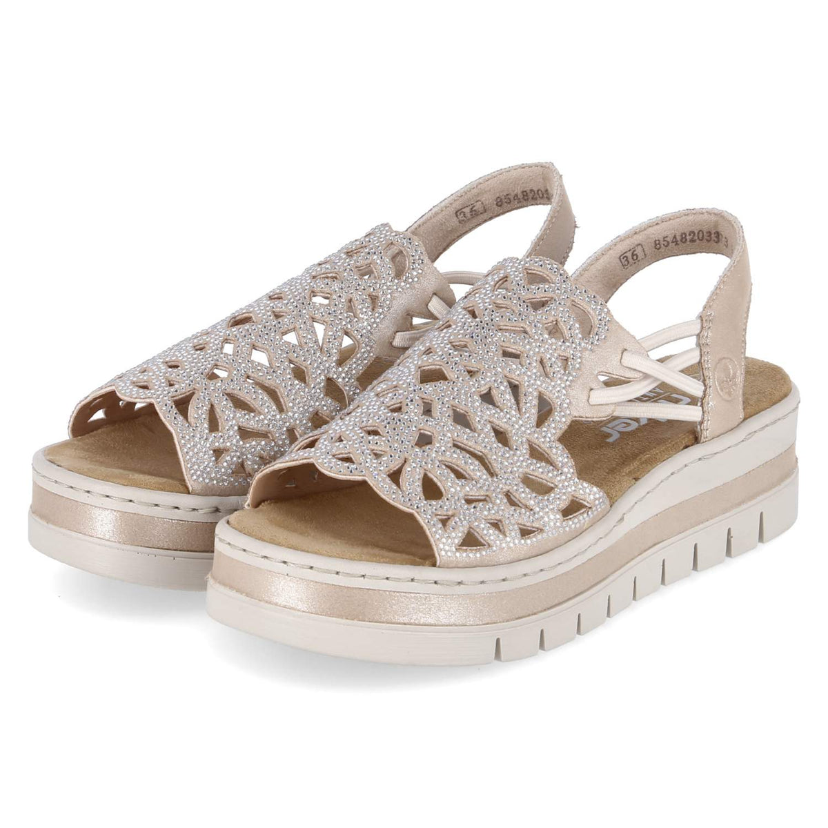 Plateau-Sandalen  Beige