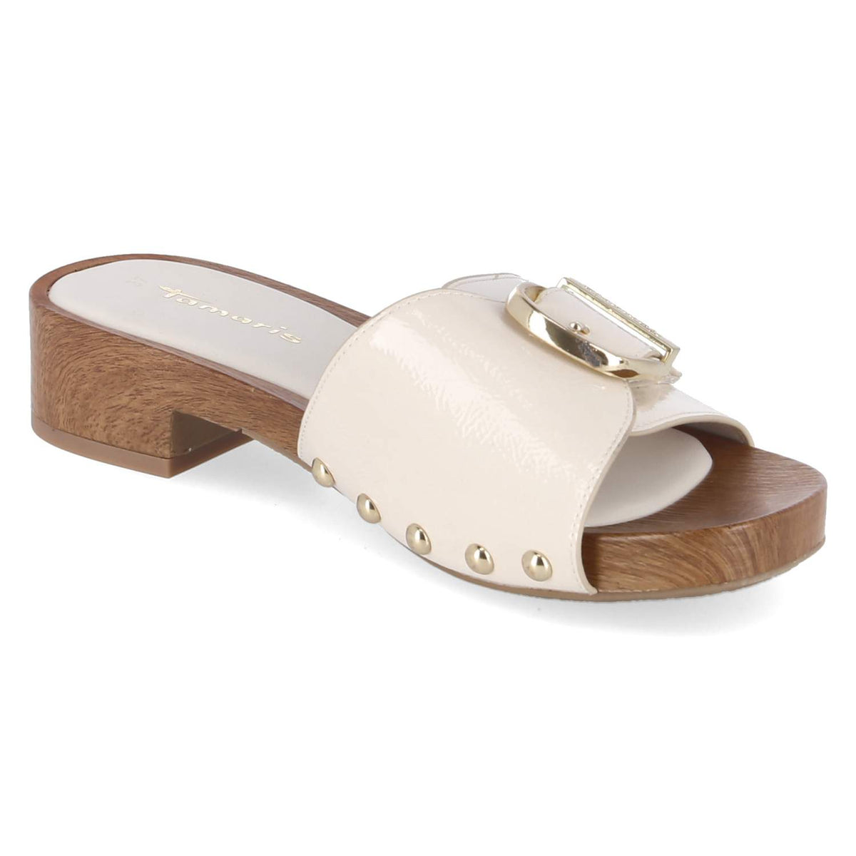 Open Toe Clogs  Beige