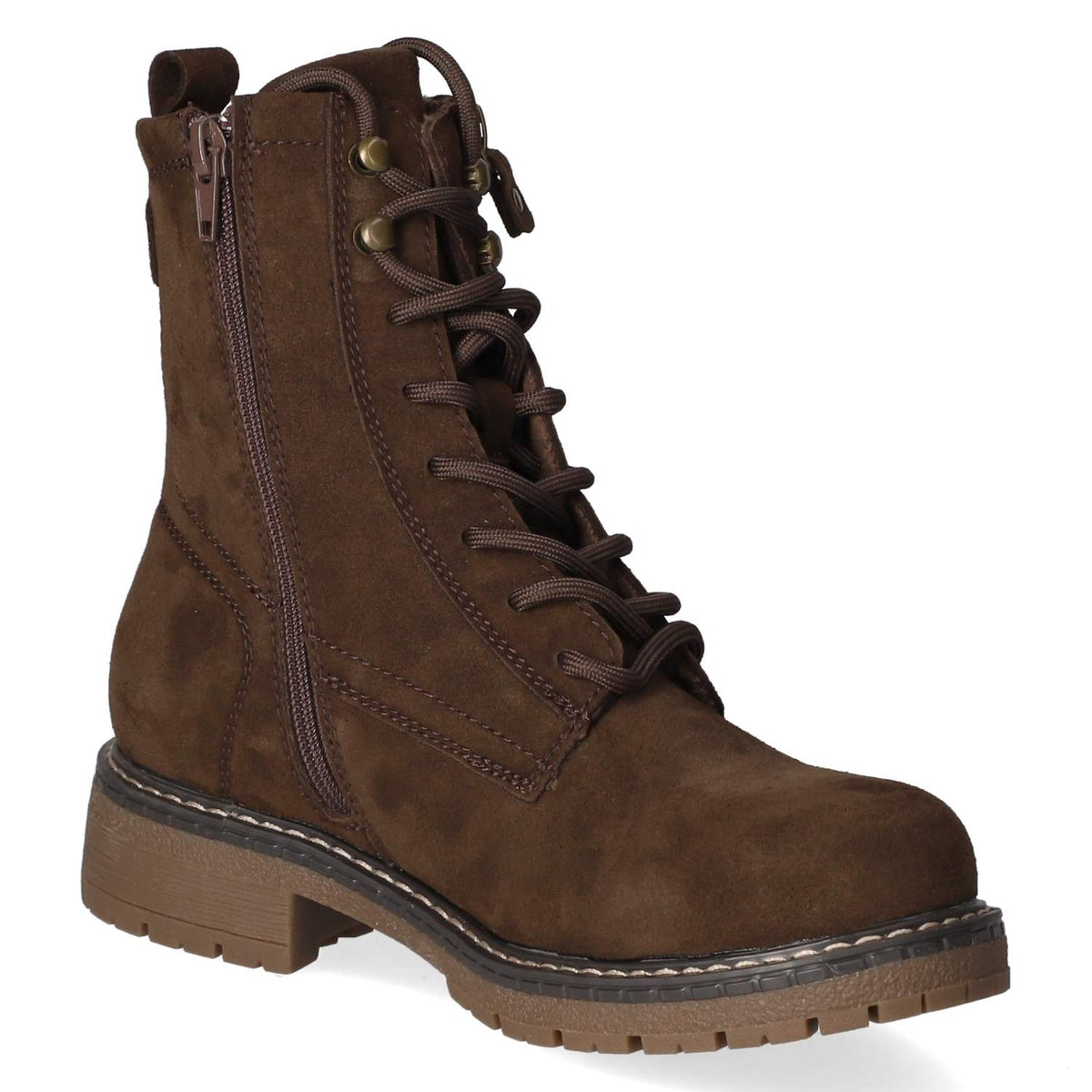 Schnürstiefeletten  Braun