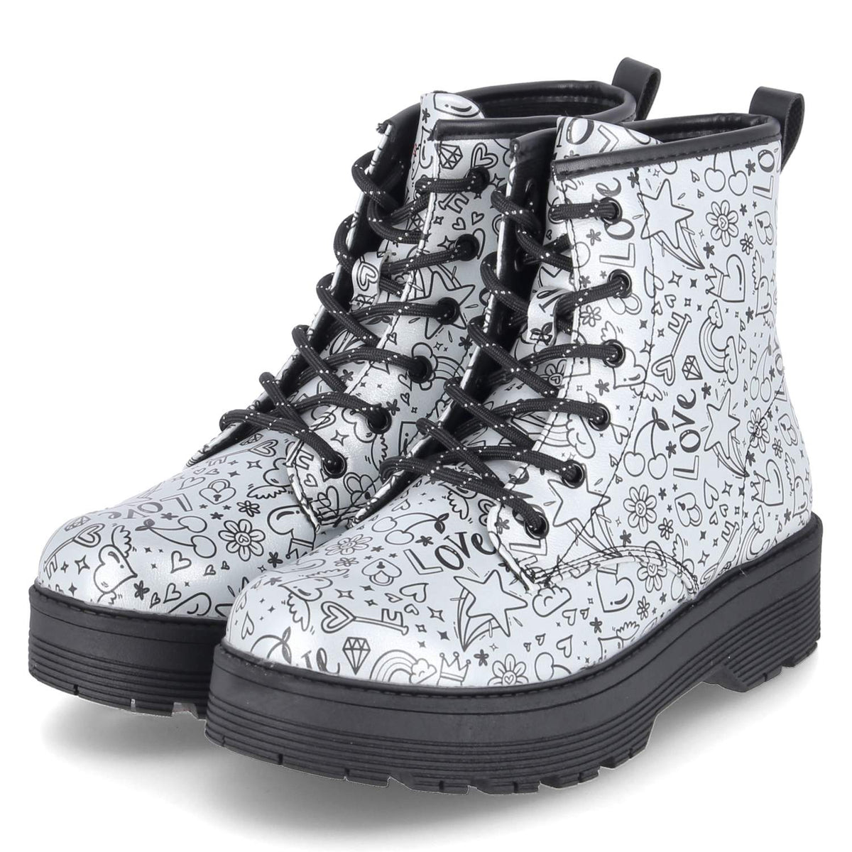 Boots GRAVLEN HI DOODLE DOWN  Silber