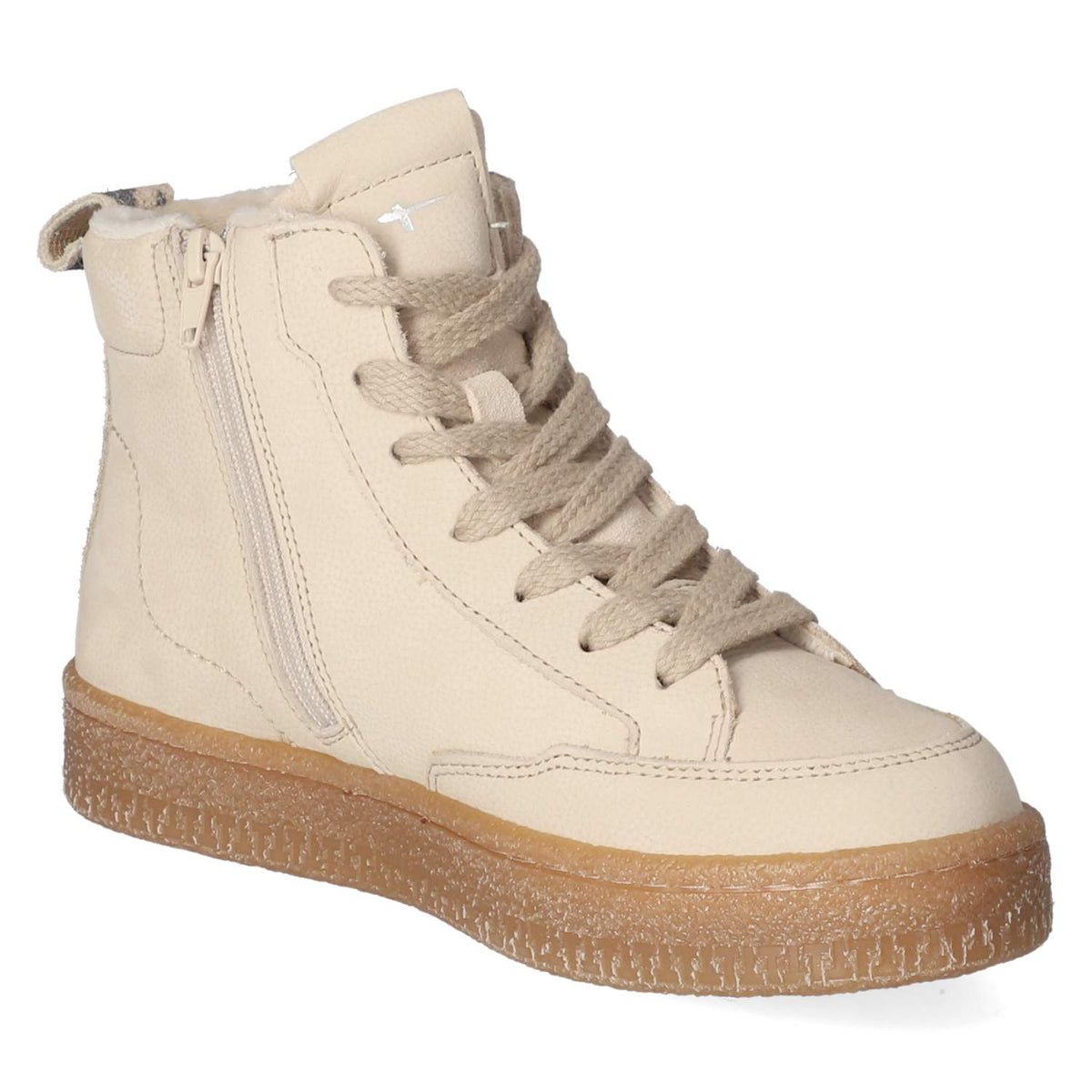 Schnürstiefeletten  Beige