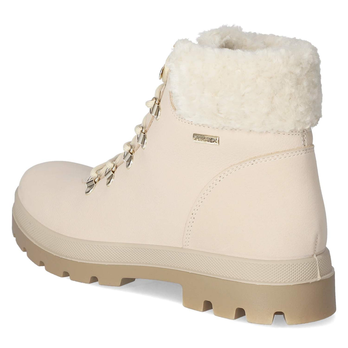 Schnürstiefeletten  Beige