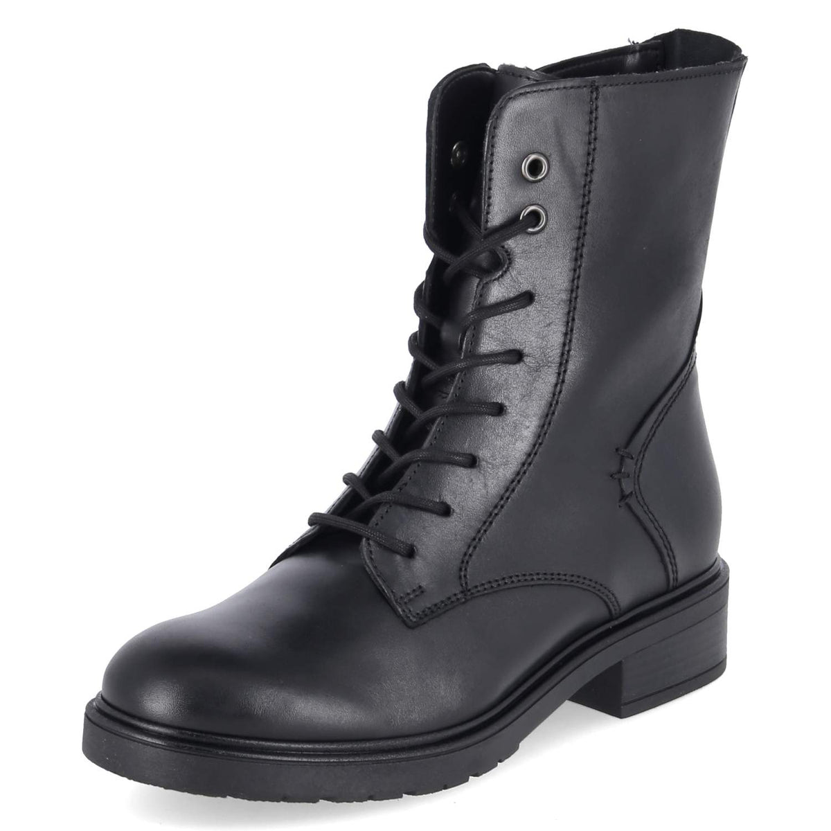 Schnüstiefeletten  Schwarz