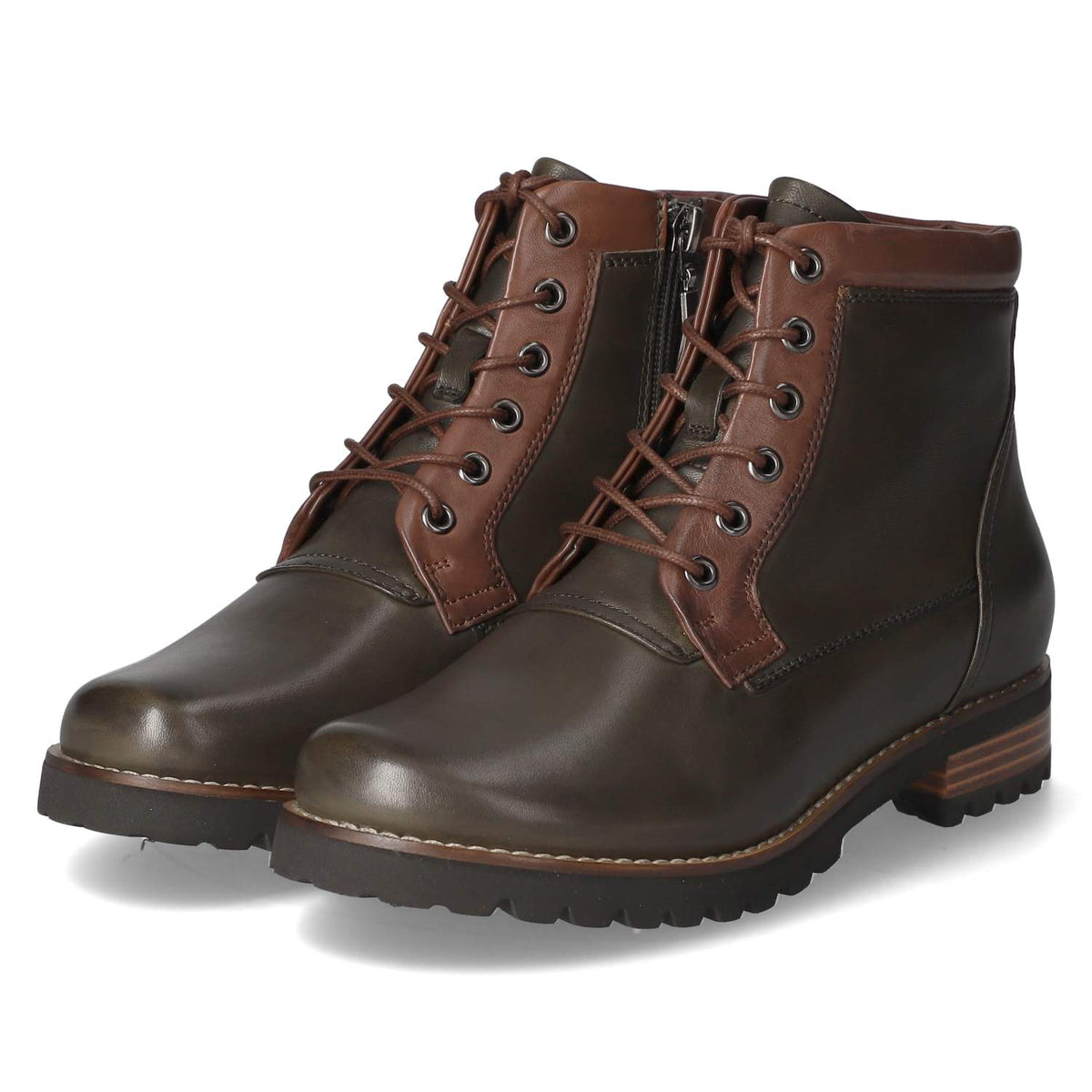 Schnürstiefeletten  Grün