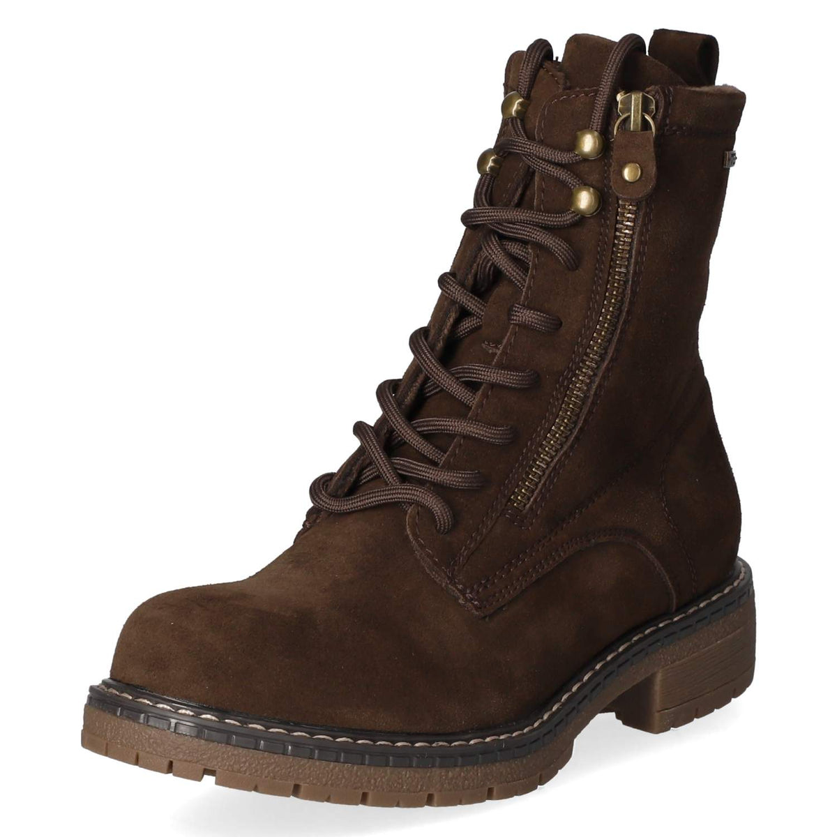 Schnürstiefeletten  Braun