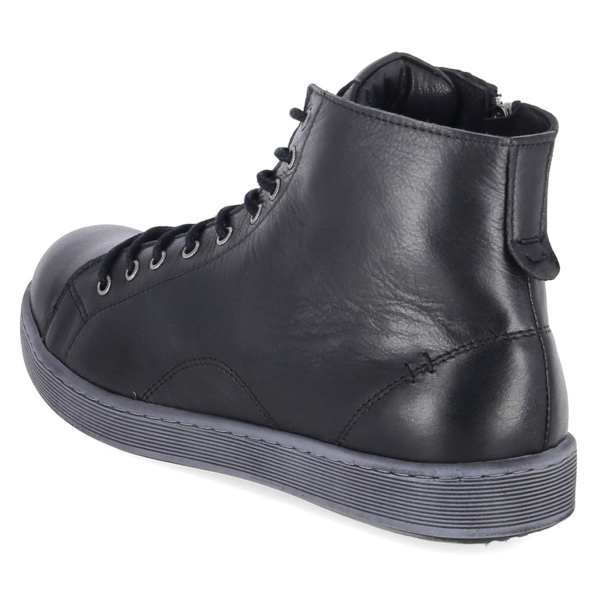 Schnüstiefeletten  Schwarz