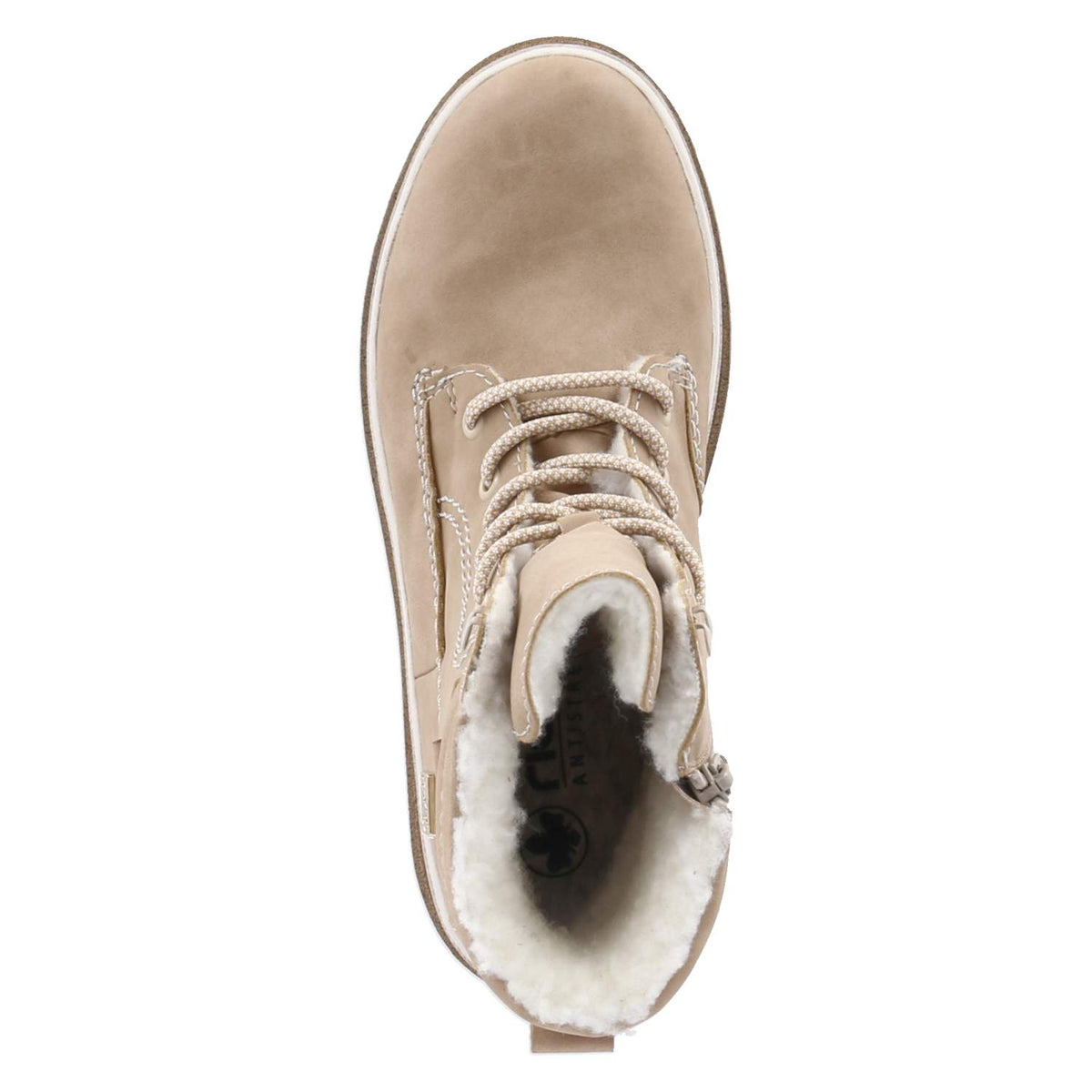 Schnürtsiefeletten  Beige