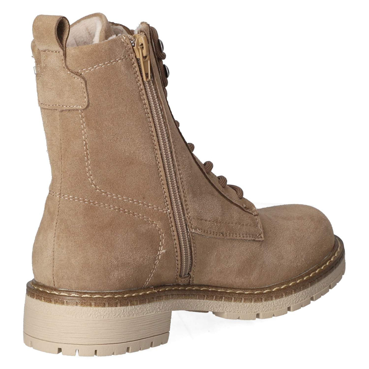 Schnürstiefeletten  Taupe