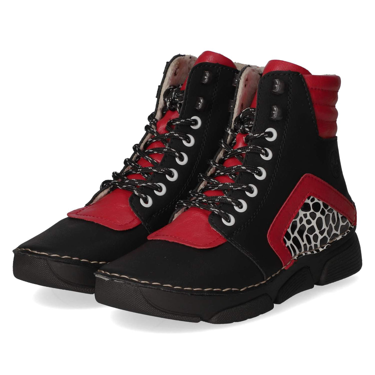 Schnürstiefeletten  Schwarz