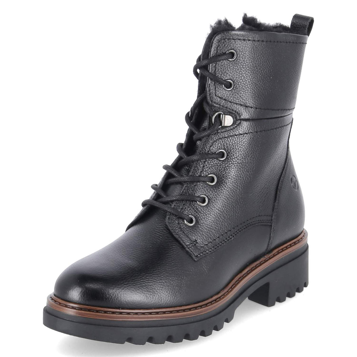 Winterschnürstiefeletten  Schwarz