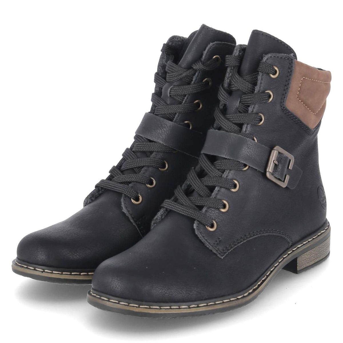 Schnürstiefeletten  Schwarz