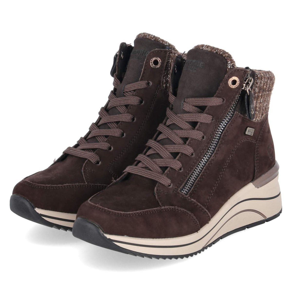Schnürstiefeletten  Braun