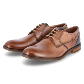 Halbschuhe DOMINO - 3 - CAMEL/ATLANTIC BLUE