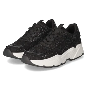 Low Sneaker - Black micro + stones Low Sneaker - Black micro + stones