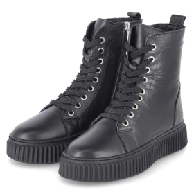 Schnürstiefeletten - schwarz