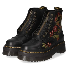 Schnürboots SINCL.FLORAL - BLACK Schnürboots SINCL.FLORAL - BLACK