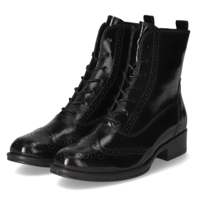 Schnürstiefeletten - schwarz