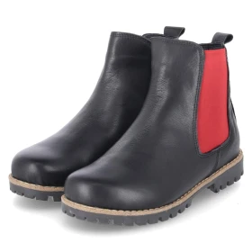 Chelsea Boots - schwarz/rot Chelsea Boots - schwarz/rot