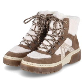 Winterstiefeletten - beige kombi