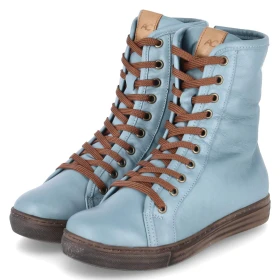 Schnürstiefeletten - petrol/ brandy