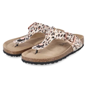 Zehentrenner - BEIGE/LEOPARD