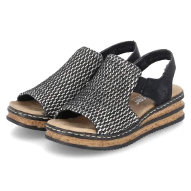 Sandalen - schwarz kombi