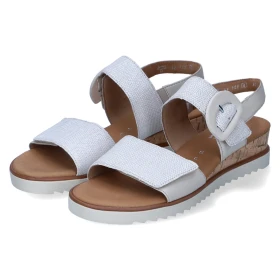 Sandalen - bianco/mus(Kork/cr)