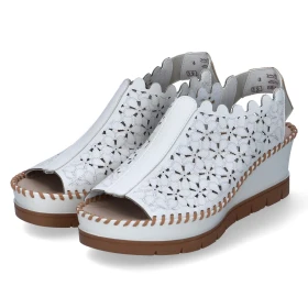 Keilsandaletten - offwhite/offwhite/tan