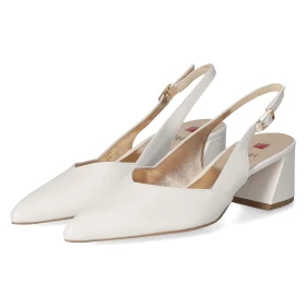 Slingpumps - perlweiß