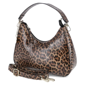 Schultertasche - black/cognac