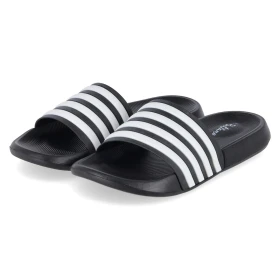 Badepantoletten - Black - White