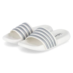 Badepantoletten - White - Silver