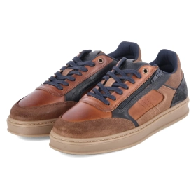 Low Sneaker - Cognac-Navy