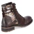Schnürstiefeletten - mocca