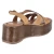 Plateausandalen - cognac