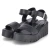 Plateau-Sandalen - BLACK LEATHER