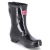 Gummistiefel GLOSSY - black-pink