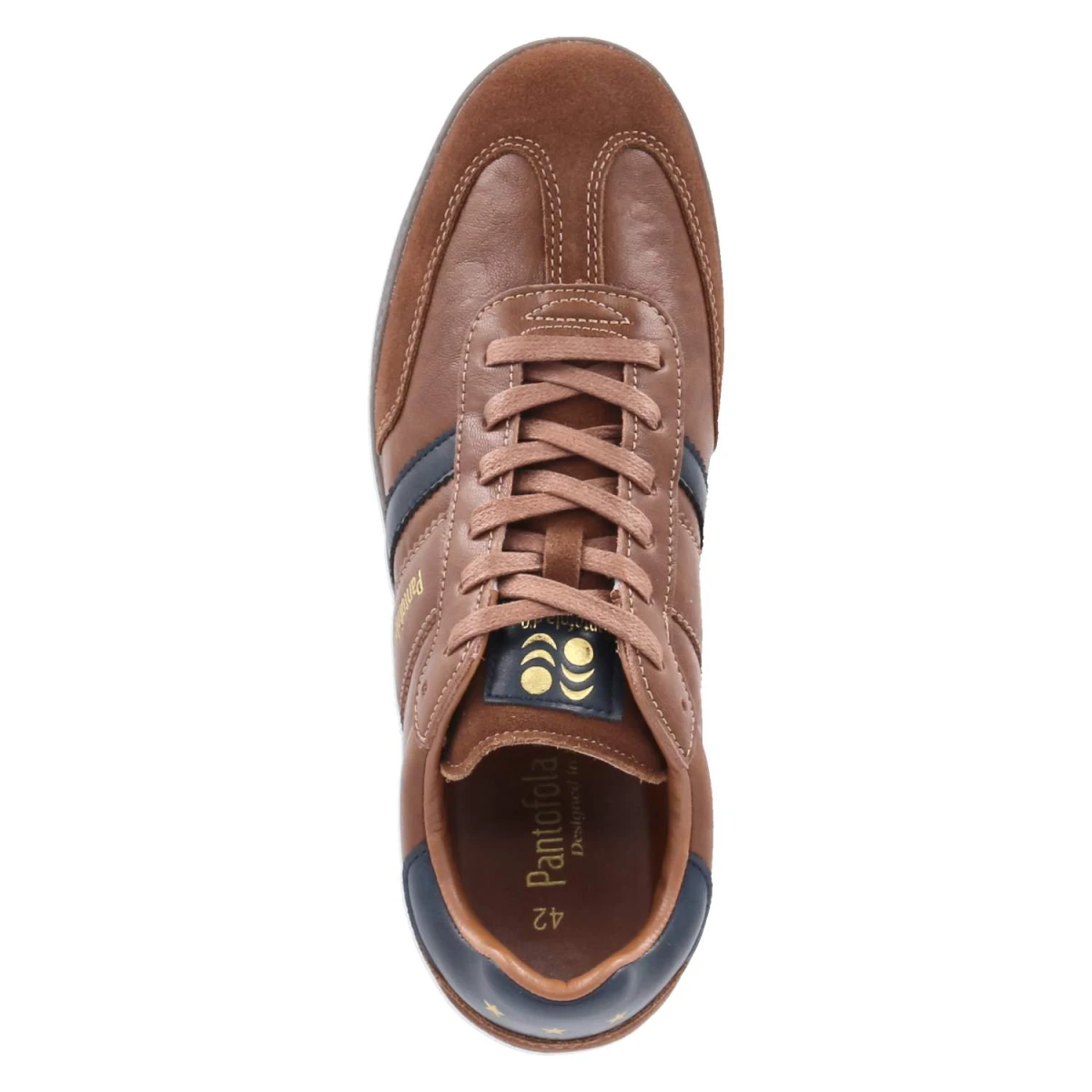 Low Sneaker BALLARE - cognac/navy