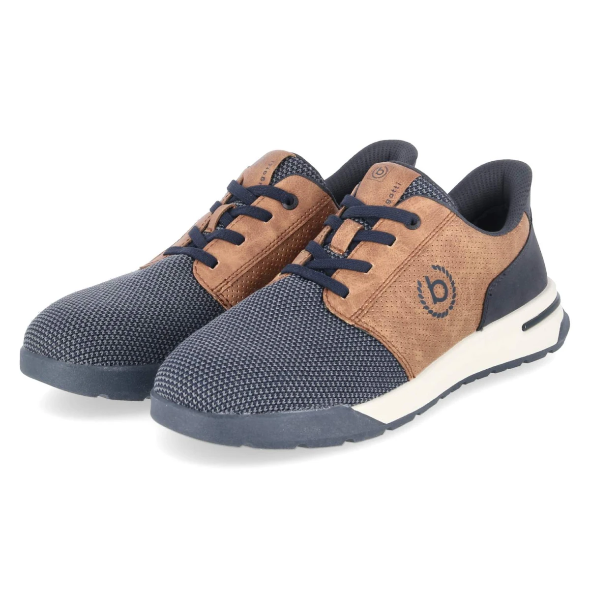 Halbschuhe - cognac / dark blue