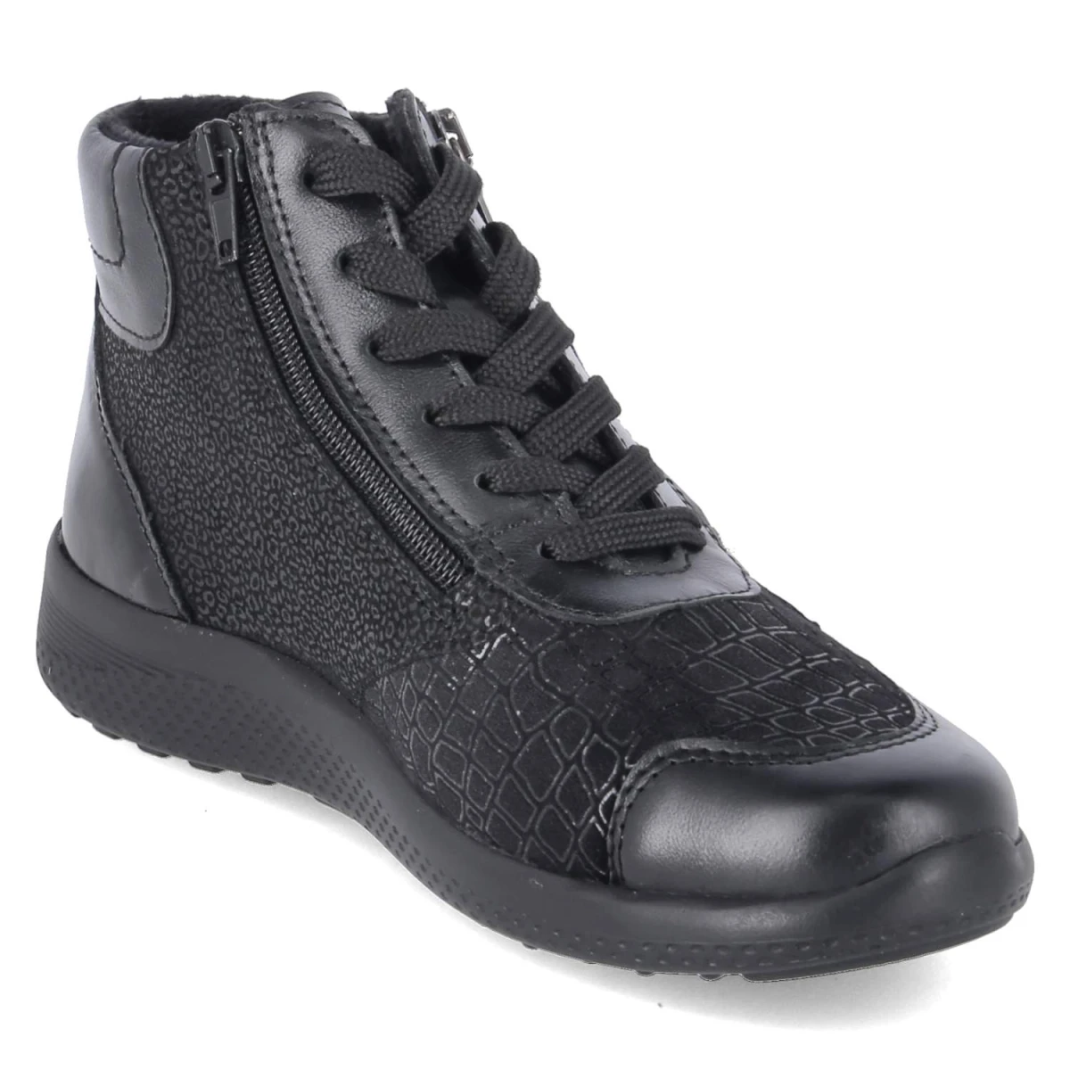 Schnürboots KIRA 24 - black metall