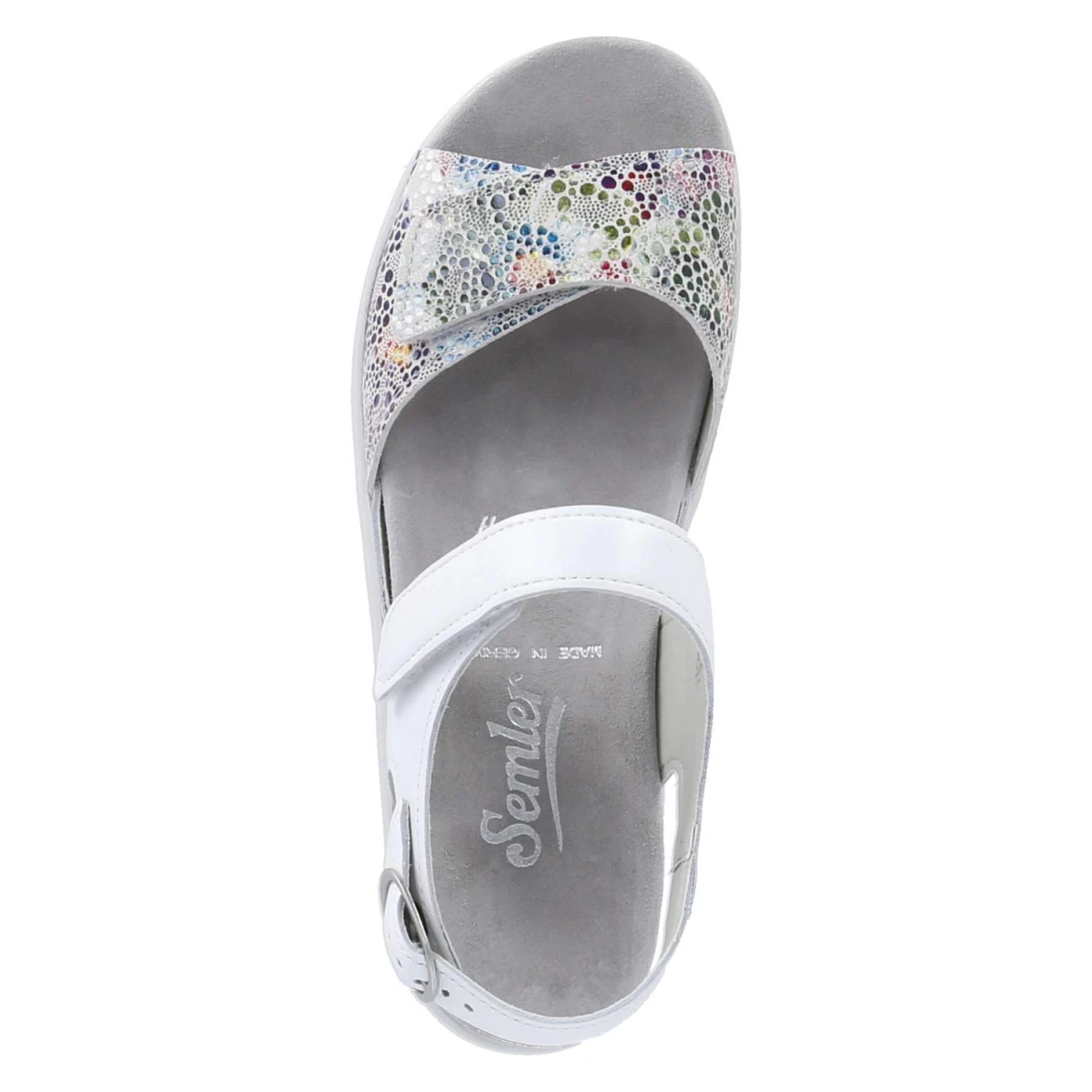 Sandalen FLOWER-SAMT/SOFT-N. - weiss