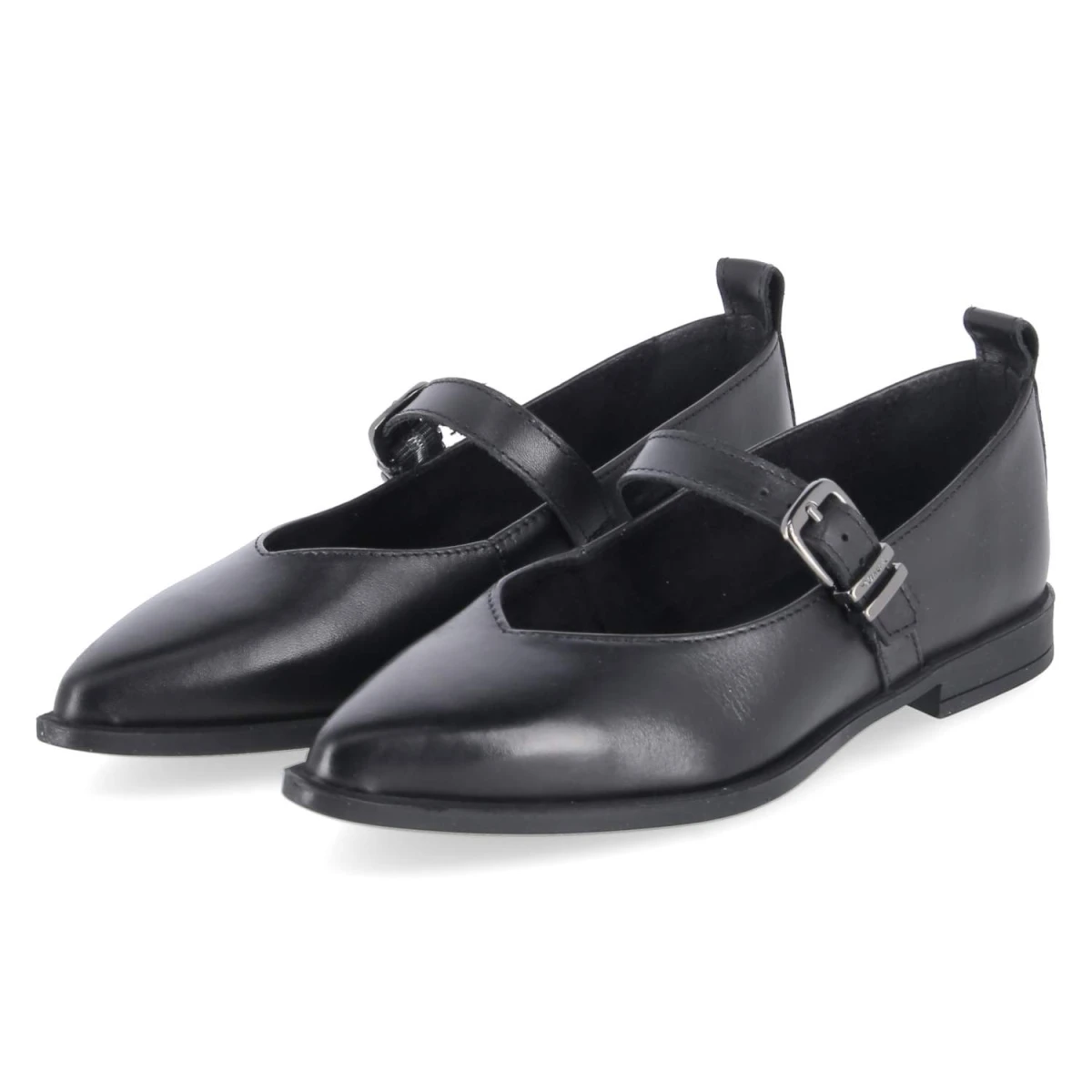 Spangenballerinas - BLACK LEATHER